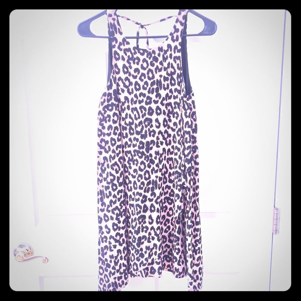 Francesca’s leopard print spaghetti strap dressXS